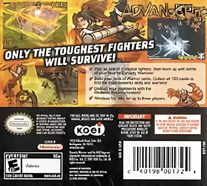 Image n° 2 - boxback : Dynasty Warriors DS - Fighter's Battle
